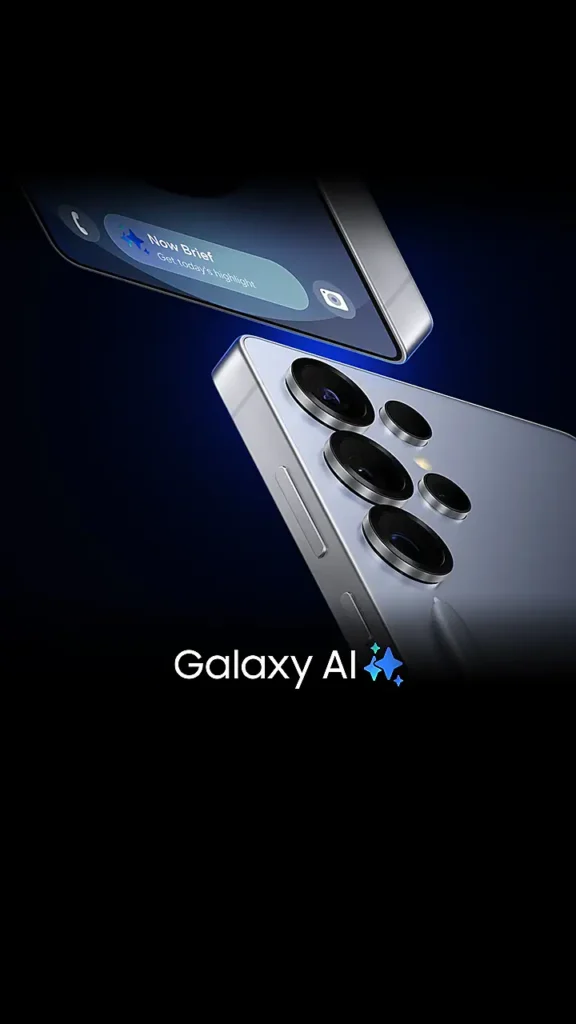 Galaxy S25 Ultra vs.iphone 16 pro showcasing 200MP camera sensor and anti-glare 6.9-inch screen